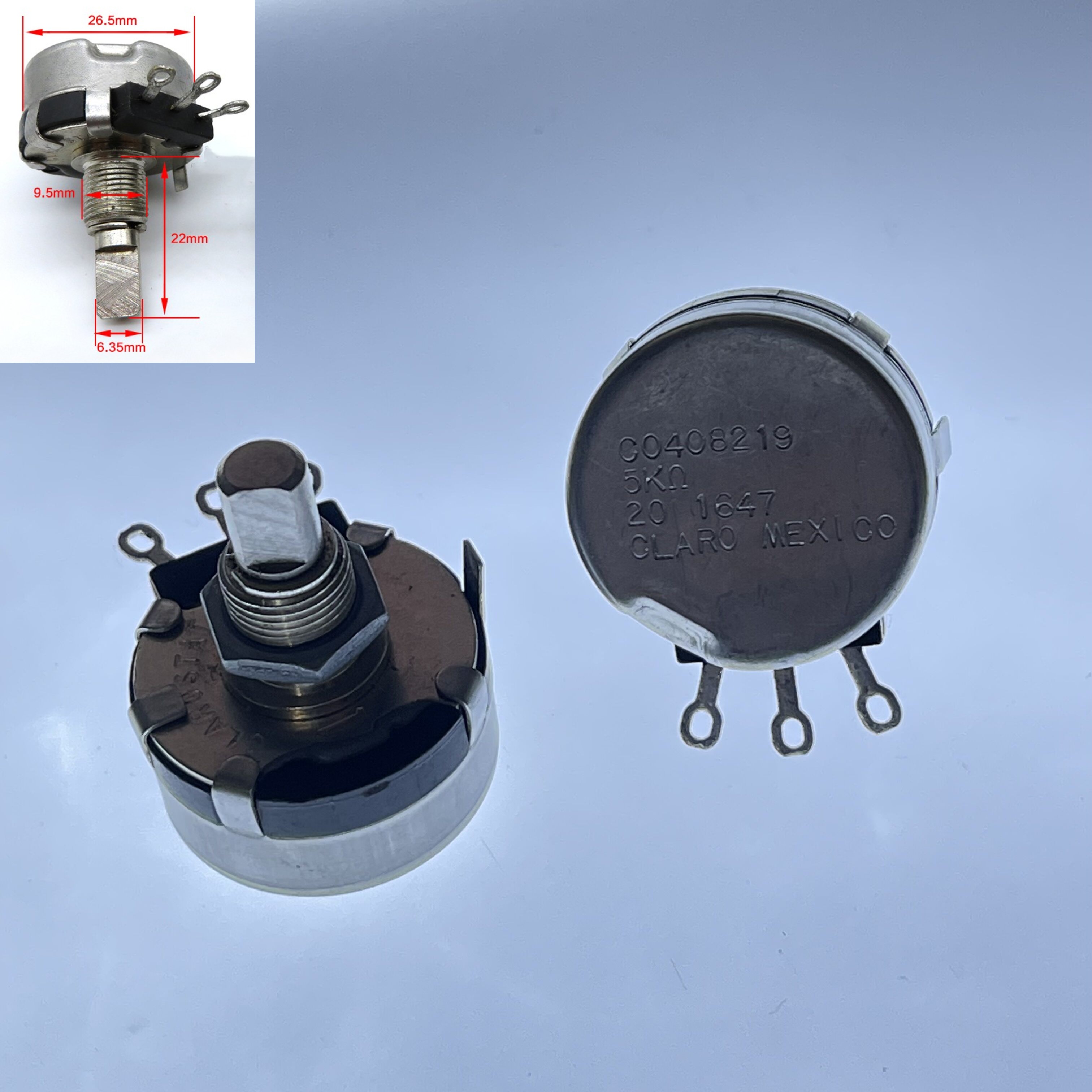 CLARO single unit 26type 5Kr adjustable resistor 22MM C0408219